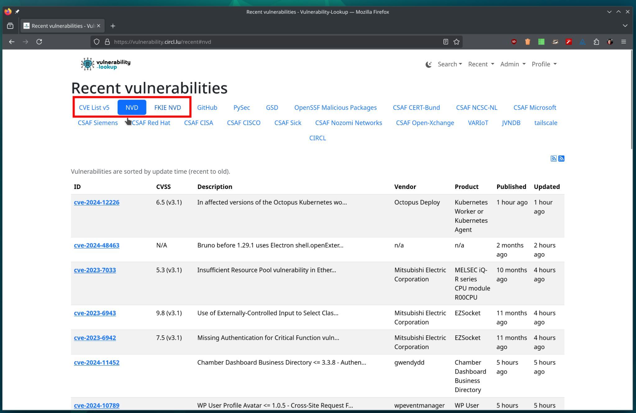 NVD - FKIE - CVE Program