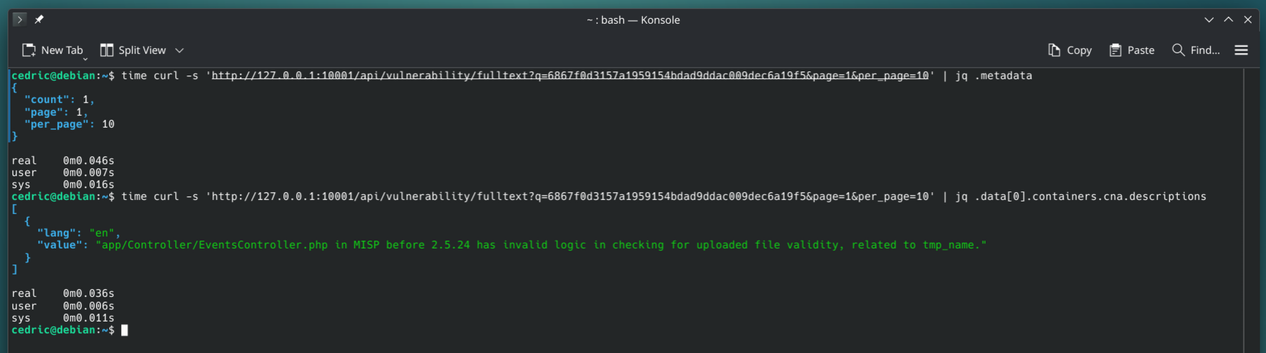 Full-text search API